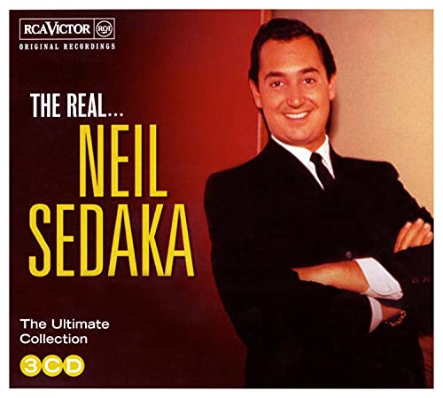 CD cover featuring a portrait of singer Neil Sedaka in a suit.
