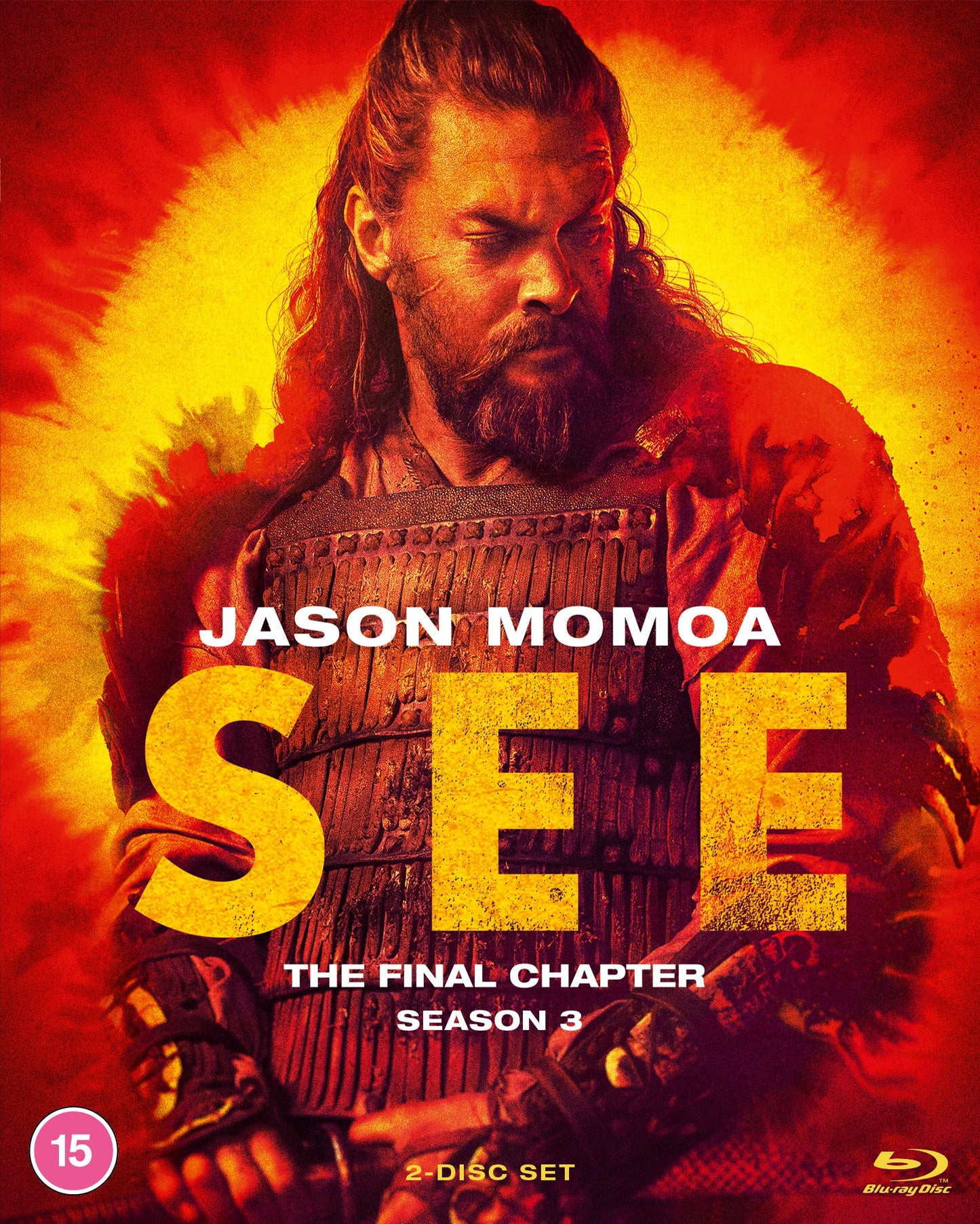 Blu-ray cover for "See" Series 3, featuring Jason Momoa’s portrait.