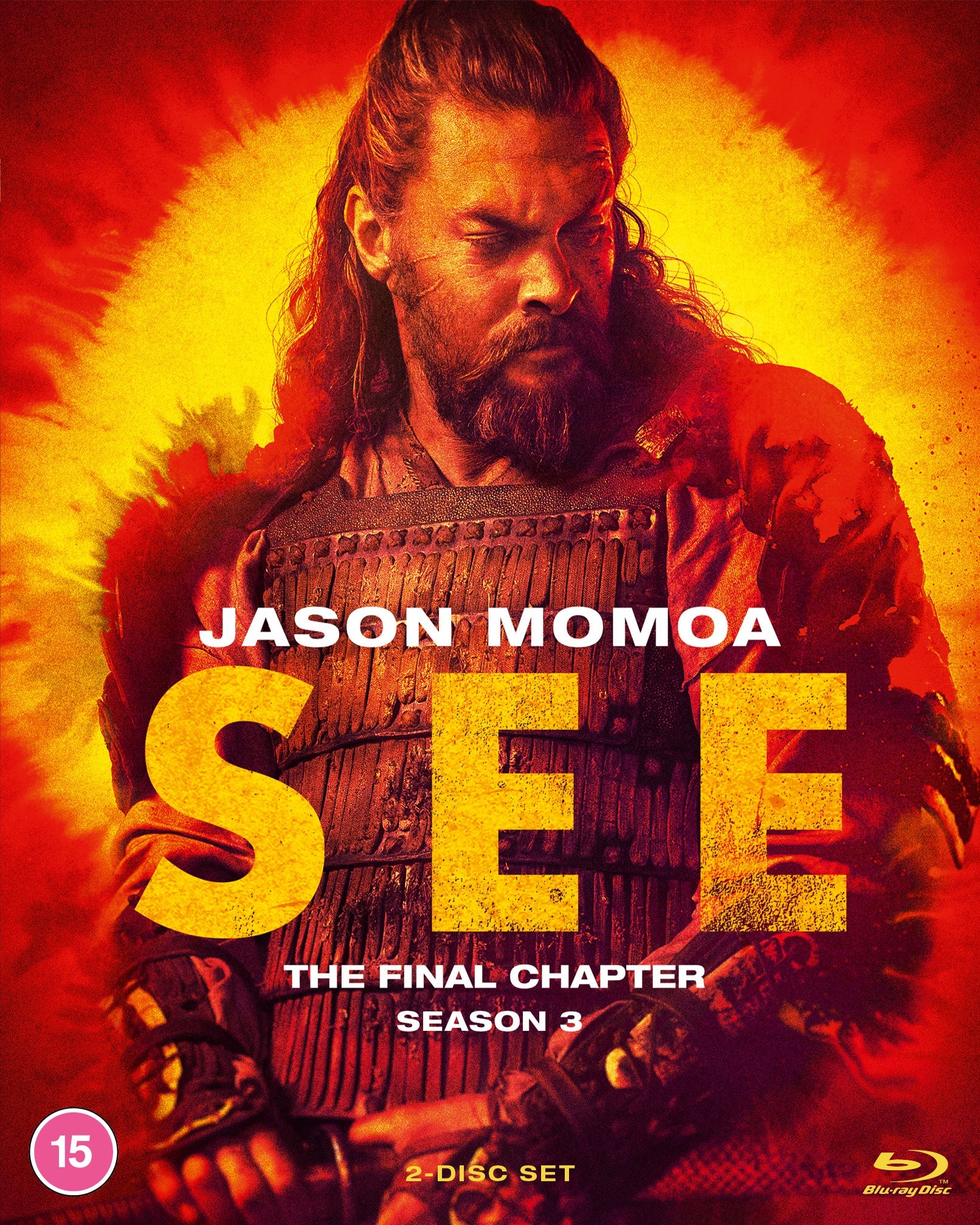 Blu-ray cover for "See" Series 3, featuring Jason Momoa’s portrait.