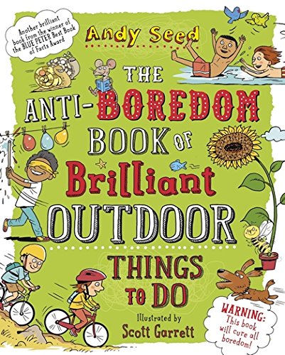 Colorful children’s book cover with illustrated outdoor activities and bold text.