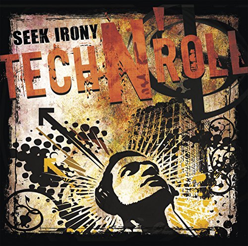 Album cover with grungy design, featuring a silhouette of a person and cityscape.
