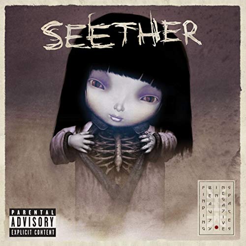 Seether album cover: doll-like figure with dark hair, muted purple background.