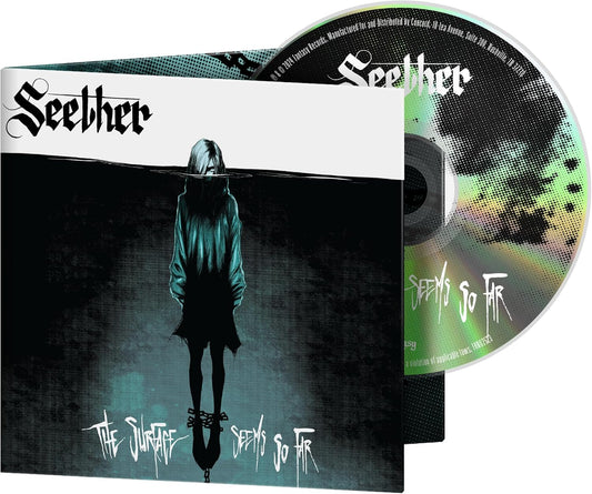 Seether The Surface Seems So Far CD case and disc with dark water illustration.