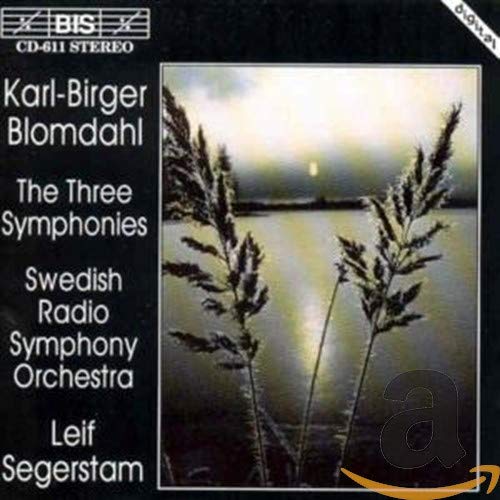 CD cover for Blomdahl’s “The Three Symphonies” with landscape imagery.