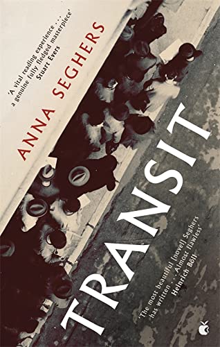Book cover for “Transit” by Anna Seghers, showing luggage and text.