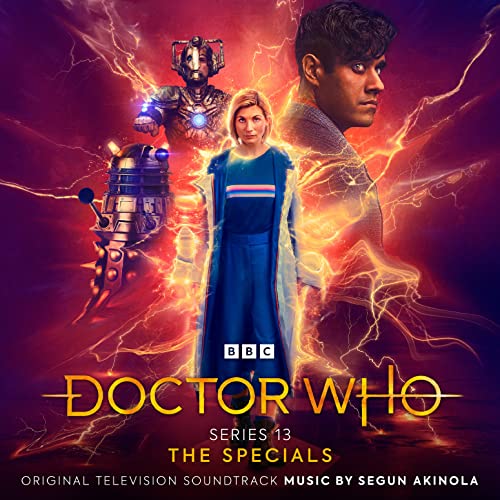 Doctor Who Series 13 soundtrack cover featuring the Doctor, Yasmin Khan, and a Dalek.