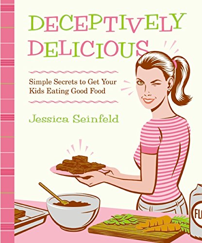 Book cover for Deceptively Delicious featuring an illustrated woman holding a plate of brownies.