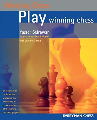Book cover for Play Winning Chess by Yasser Seirawan featuring chess pieces on a board.