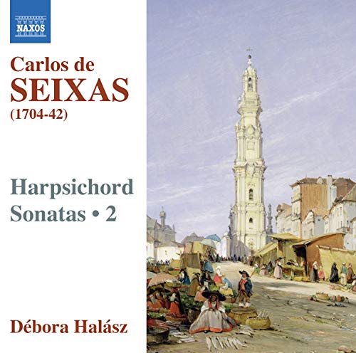 CD cover for Carlos de Seixas harpsichord sonatas, featuring a tower.