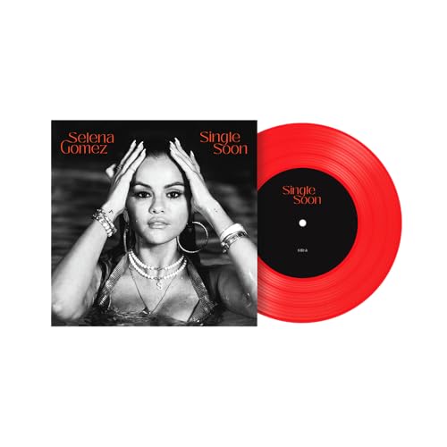 Selena Gomez “Single Soon” vinyl record with red disc and cover.