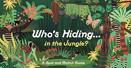 Jungle scene with hidden animals, title “Who’s Hiding in the Jungle?”.