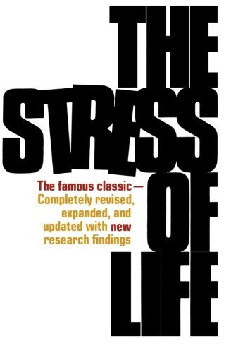 Book cover with large black text reading The Stress of Life on white background.