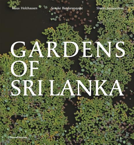 Book cover: “Gardens of Sri Lanka” with a green, leafy background.