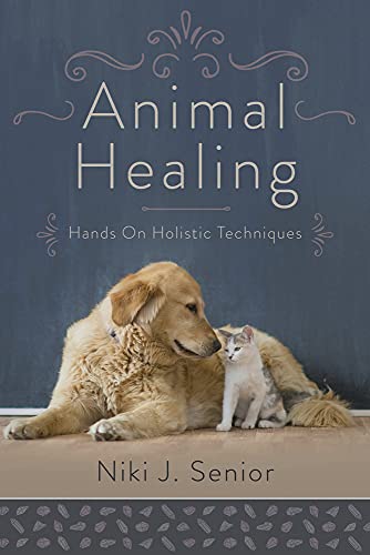Book cover featuring a golden retriever and a white cat against a blue background.