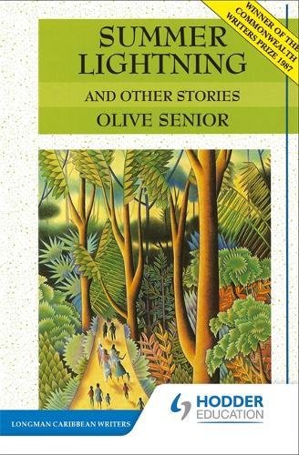 Book cover: “Summer Lightning” by Olive Senior, with a forest scene.