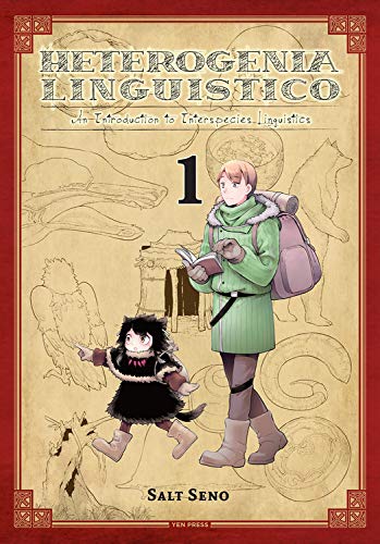 Book cover: two figures with animals, titled “Heterogenia Linguistico, Vol. 1.”