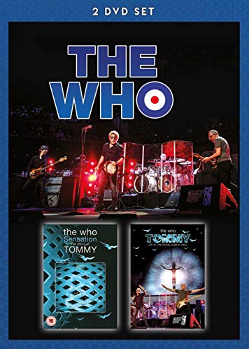 The Who's "Sensation - The Story Of Tommy" DVD cover with band image.