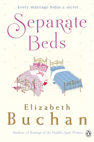 Book cover with two ornate beds, floral pattern, and title "Separate Beds".