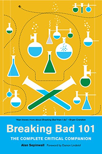 Book cover for "Breaking Bad 101" with chemistry equipment illustrations.
