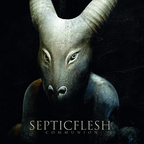 Septicflesh’s “Communion” CD cover: a dark, textured image of a horned creature.