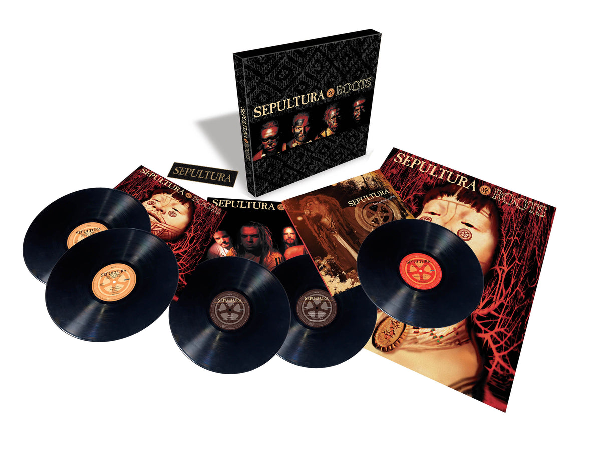 Sepultura “Roots” 25th Anniversary Deluxe vinyl box set with four records.