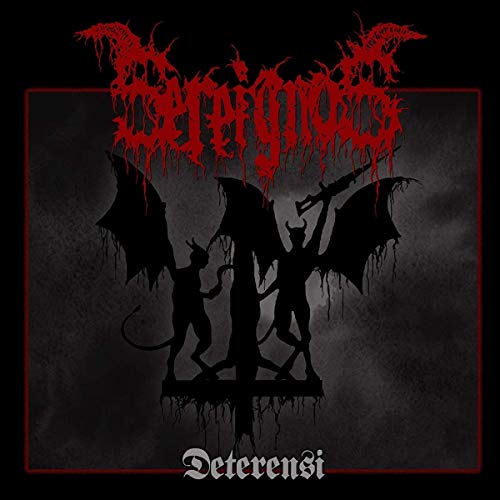 Black and red album cover featuring demonic figures with wings.