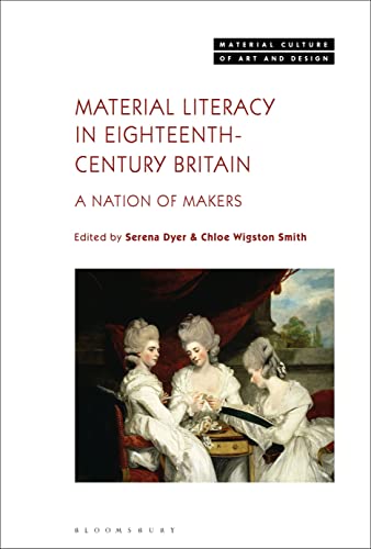 Book cover depicting three 18th-century women engaged in needlework.