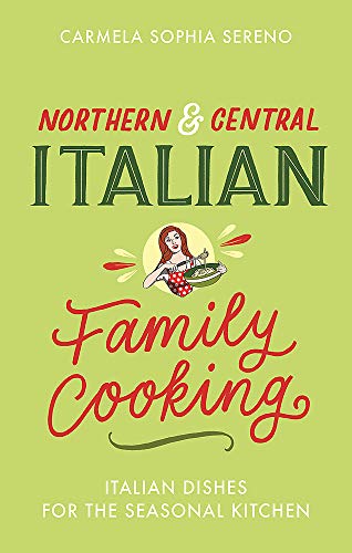 Book cover with light green background, red cursive text, and a woman eating pasta.