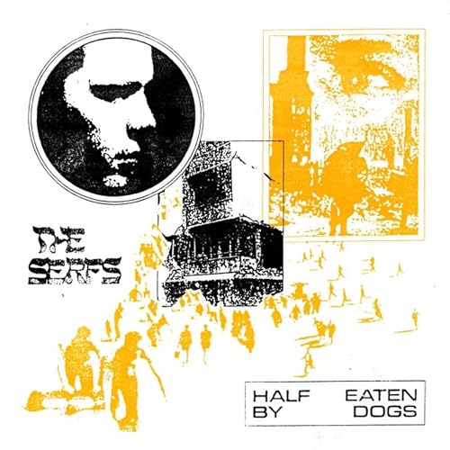 CD cover for “Serfs - Half Eaten By Dogs” with collage imagery.
