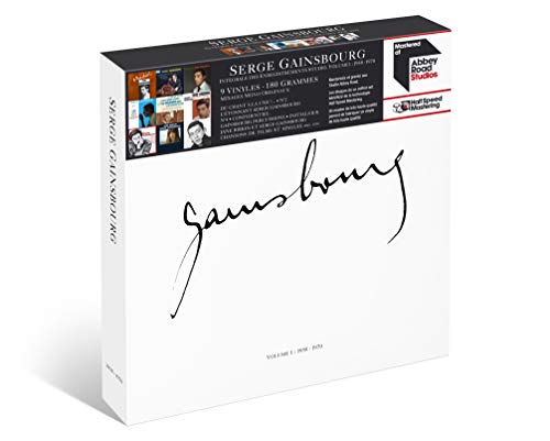 White vinyl record box set featuring Serge Gainsbourg’s signature.