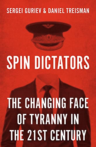 Book cover: red background, man in military hat, title "Spin Dictators.