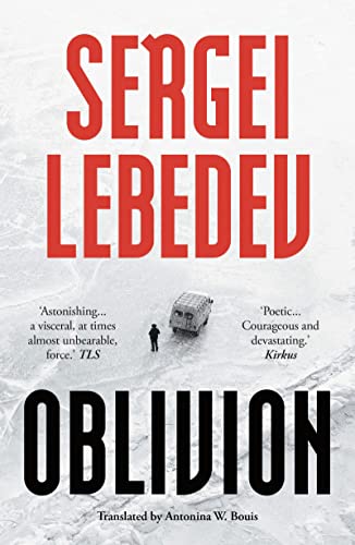 Book cover for “Oblivion” by Sergei Lebedev, featuring a snowy landscape.