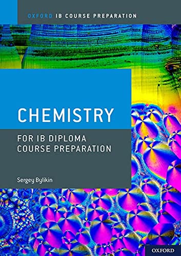 Chemistry textbook cover with colorful molecular structures and blue title.