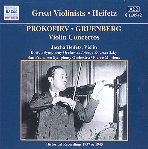 CD cover featuring violinist Jascha Heifetz in a vintage black and white portrait.
