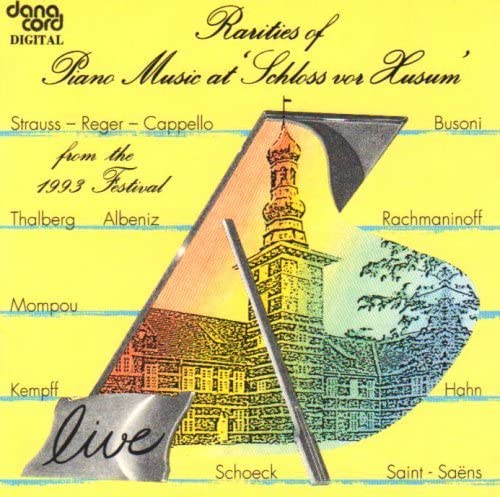 CD cover for Rachmaninoff rarities, featuring colorful castle illustration.
