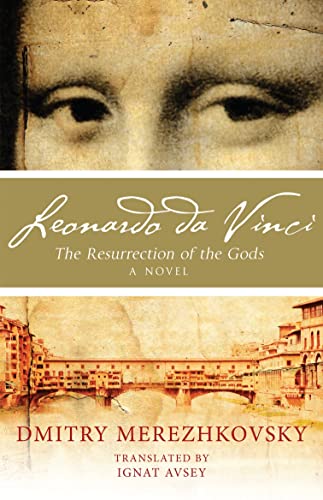 Book cover featuring eyes, a bridge, and title “Leonardo da Vinci.”