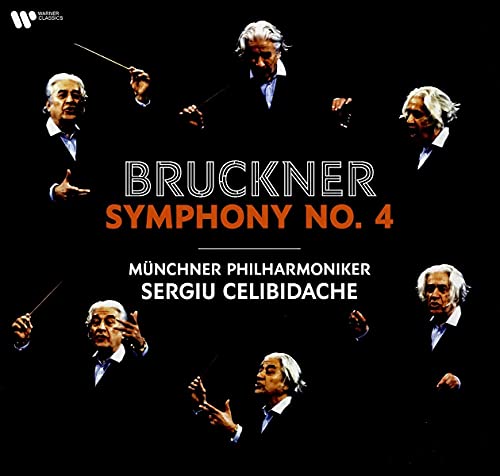 Album cover featuring conductor Sergiu Celibidache repeated in a circular design.