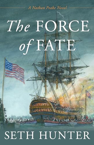 Book cover: sailing ships in a stormy sea, American flag visible.