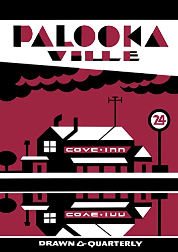 Palookaville 24 cover: stylized red and black illustration of a town.