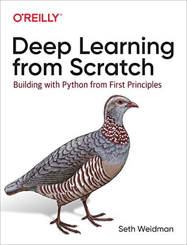 Book cover: "Deep Learning from Scratch" with a bird illustration.