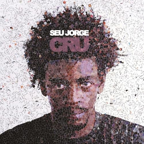 Album cover for Seu Jorge’s “Cru,” a portrait made of small circles.