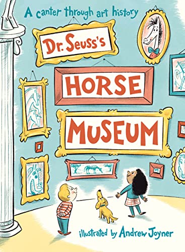 Book cover: children view horse paintings in a colorful museum.