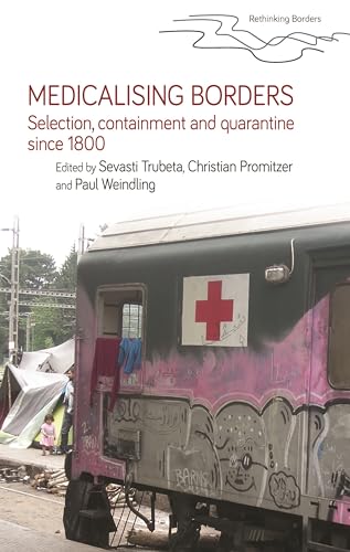 Book cover with a pink train car displaying a red cross, tents visible.