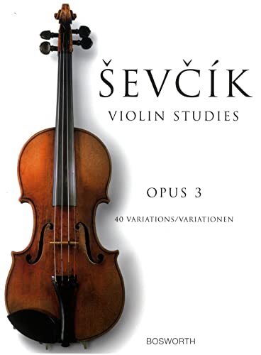 Sheet music cover featuring a violin and the title “Ševčík Violin Studies.”