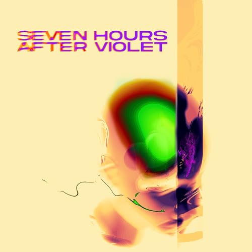 Album cover for "Seven Hours After Violet" with abstract face and colors.