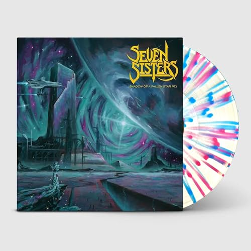 Seven Sisters vinyl record with colorful splatter effect and futuristic artwork.