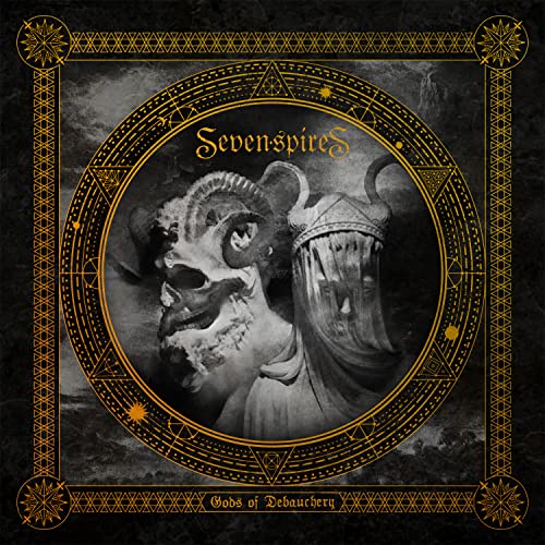 CD cover art: skeletal ram with veiled figure in ornate gold frame.