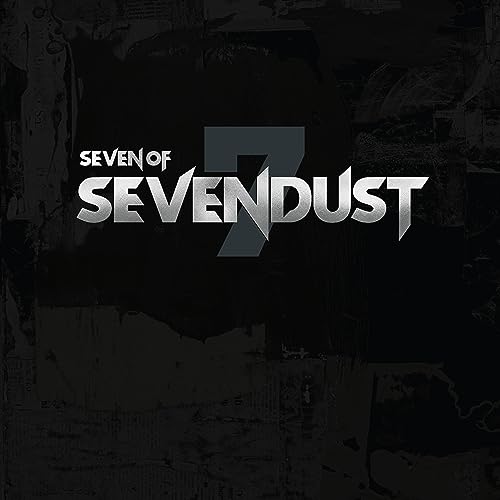Sevendust album cover: black background with silver text and a number seven.