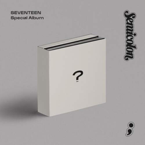 Seventeen’s “[Semicolon]” album cover: a white box with a question mark.