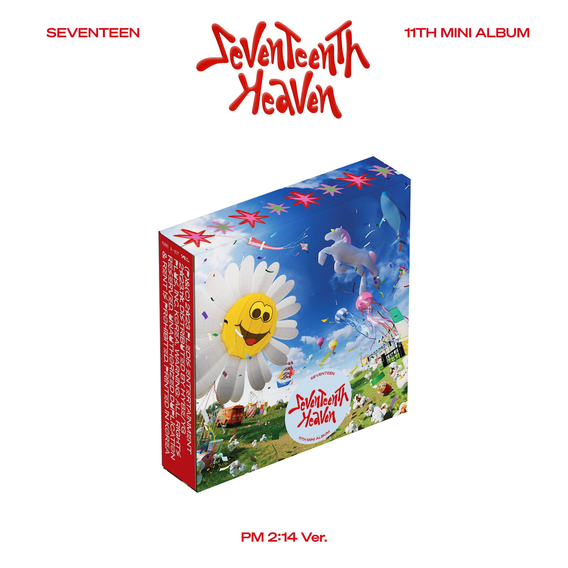 SEVENTEEN’s “Seventeenth Heaven” album cover with a daisy and kites.